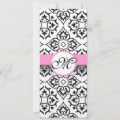 新しいサイズダマスクスワーズ結婚式招待状 招待状 (裏面)