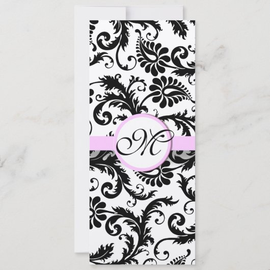 新しいサイズダマスクスワーズ結婚式招待状 招待状 (裏面)