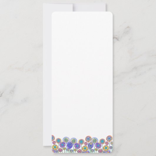 新しいサイズ4.25x9.25おもしろい花結婚式招待状 招待状 (裏面)