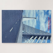 新しいサスペンションブリッジ新しいロスWexfordアイルランド。地衣 ジグソーパズル (横)