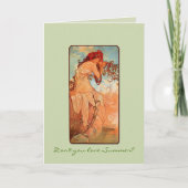 新しいサマーガール至グリーティングカード カード (正面)