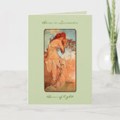 新しいサマーガール誕生日カード カード (正面)