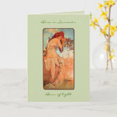 新しいサマーガール誕生日カード カード (黄色い花)