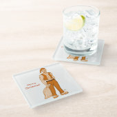 新しいサンタクロース – メリークリスマス！ ガラスコースター (アングル)