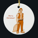 新しいサンタクロース – メリークリスマス！ セラミックオーナメント<br><div class="desc">新しいサンタクロース – メリークリスマス！Krisi ArtKSZPによるカラー鉛筆スケッチ>>店舗の他の商品カテゴリ>>おもしろいスケッチ- Lustige Zeichnungen >>>新しいサンタクロース</div>