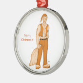 新しいサンタクロース – メリークリスマス！ メタルオーナメント (左)
