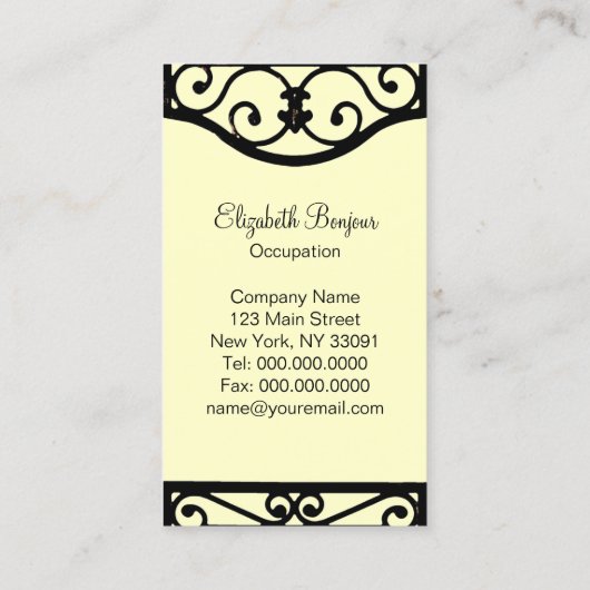 新しいシック~名刺 名刺 (裏面)