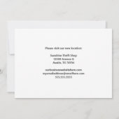 新しいショップのかわいいグランドオープンのお知らせ、または店舗移転のお知らせ 案内状 (裏面)