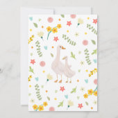 新しいシリ―なガチョウのベビーシャワー 招待状 (裏面)