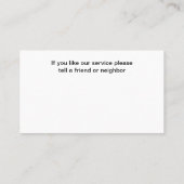 新しいシロアリ駆除事業の名刺 名刺 (裏面)