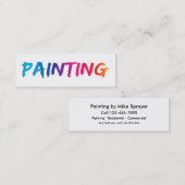 新しいシンプルなペインターの名刺 スキニー名刺 (正面/裏面)