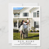 新しいシンプルホームモダン写真の移動アドレス 案内状 (正面)