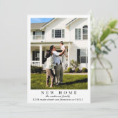新しいシンプルホームモダン写真の移動アドレス 案内状 (スタンド正面)