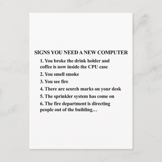 新しいシンボルや象徴が必要なコンピュータ2 ポストカード (正面)