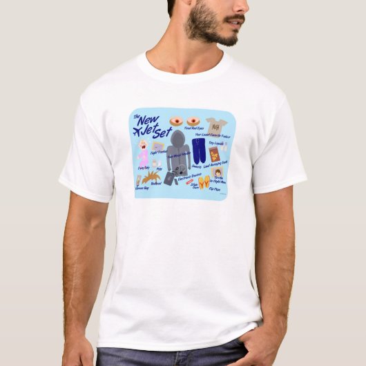 新しいジェットセット空おもしろい気旅行の漫画 Tシャツ (正面)