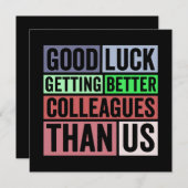 新しいジョおもしろいブ |お別れ同僚離れの |良いL アドバイスカード (正面/裏面)