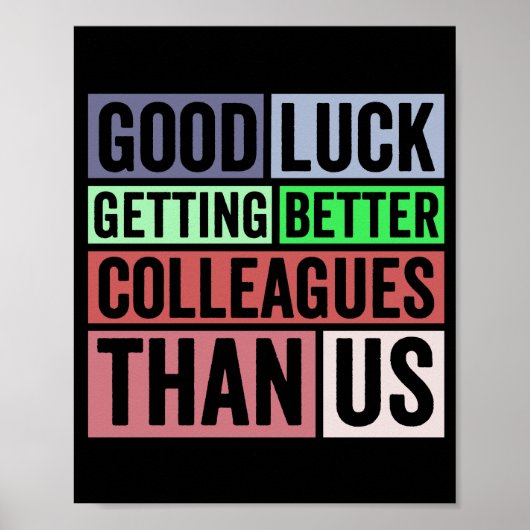 新しいジョおもしろいブ |お別れ同僚離れの |良いL ポスター (正面)