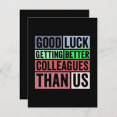 新しいジョおもしろいブ |さよなら同僚離れの |良いL 案内状 (正面/裏面)