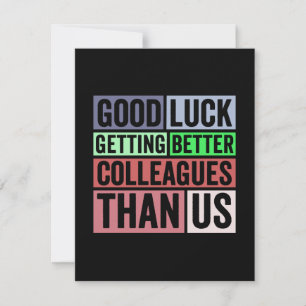 新しいジョおもしろいブ  さよなら同僚離れの  良いL 案内状