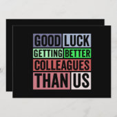 新しいジョおもしろいブ |さよなら同僚離れの |良いL 案内状 (正面/裏面)