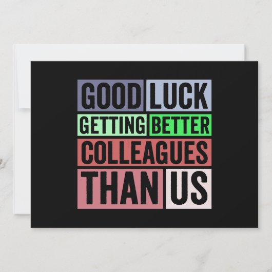 新しいジョおもしろいブ |さよなら同僚離れの |良いL 案内状 (正面)