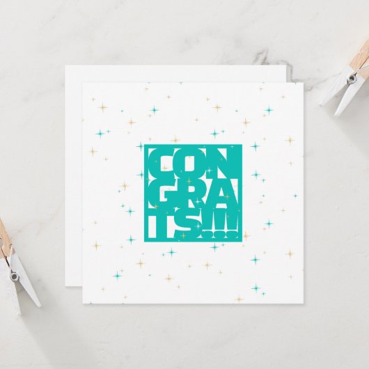 新しいジョブのおめでとう カード (正面/裏面インサイチュ)