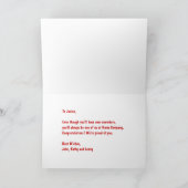 新しいジョブのグリーティングカード カード (内部)