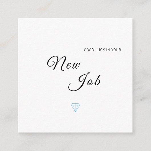 新しいジョブの幸運おめでとうカード エンクロージャーカード (正面)