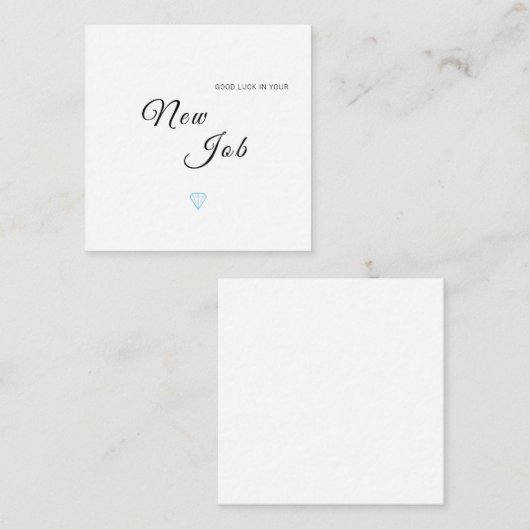 新しいジョブの幸運おめでとうカード エンクロージャーカード (正面/裏面)