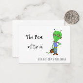 新しいジョブの幸運のお祝いカード ノートカード (正面/裏面インサイチュ)