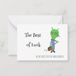 新しいジョブの幸運のお祝いカード ノートカード