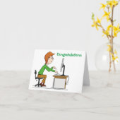 新しいジョブの***おめでとう*** カード (黄色い花)