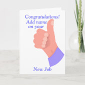 新しいジョブカーカスタマイズドの作成 カード (正面)