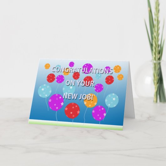 新しいジョブカードをおめでとうございます カード (正面)