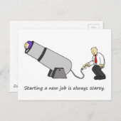 新しいジョブサーカスのキャノンを開始するのは怖い ポストカード (正面/裏面)