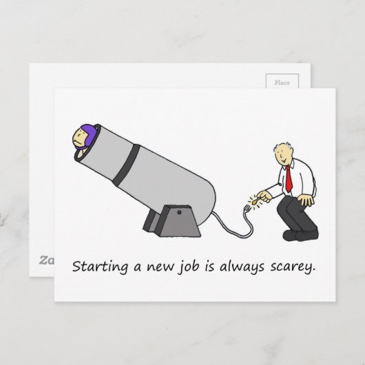 新しいジョブサーカスのキャノンを開始するのは怖い ポストカード (正面/裏面)