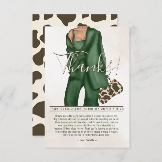 新しいジョブシャワーサンキューカード サンキューカード (正面/裏面)