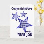 新しいジョブブルーの星のグラフィック カード (黄色い花)