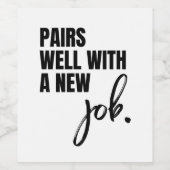 新しいジョブワインラベルとよくペアリング ワインラベル (シングルラベル)