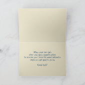 新しいジョブヴィンテージカードのカスタムおめでとう カード (内部)