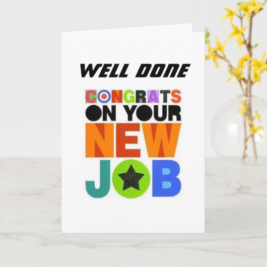 *新しいジョブ*カードおめでとうございます カード (黄色い花)