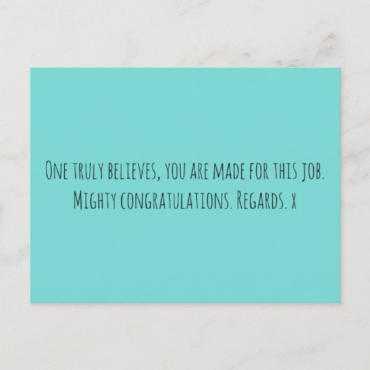 新しいジョブ ポストカード (正面)