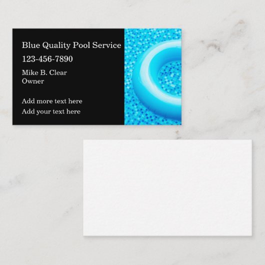 新しいスイミングプールの名刺 名刺 (正面/裏面)