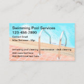 新しいスイミングプールサービスモダンの名刺 名刺 (正面)