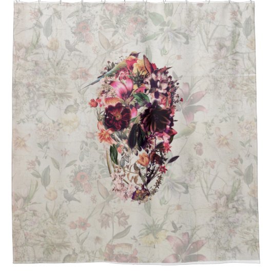 新しいスカルライト シャワーカーテン (正面)