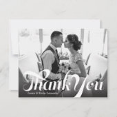 新しいスクリプトサンキュー結婚式招待状 招待状 (正面)