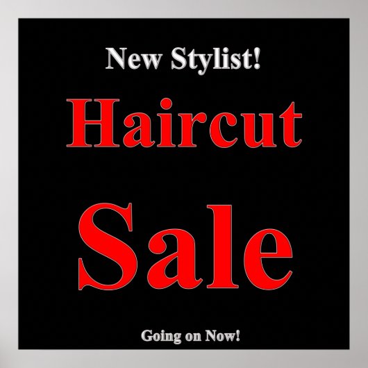 新しいスタイリストヘアカット販売ポスターマット ポスター (正面)