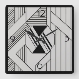 新しいスタイルアールデコ スクエア壁時計