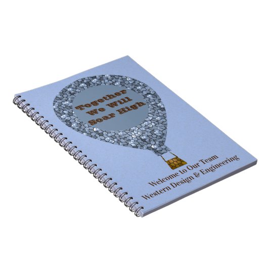 新しいスタッフ歓迎のホットエアバルーン ビジネス ノートブック (右側)