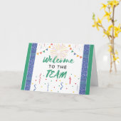 新しいスタッフ歓迎！チームへのジョブ歓迎 カード (黄色い花)